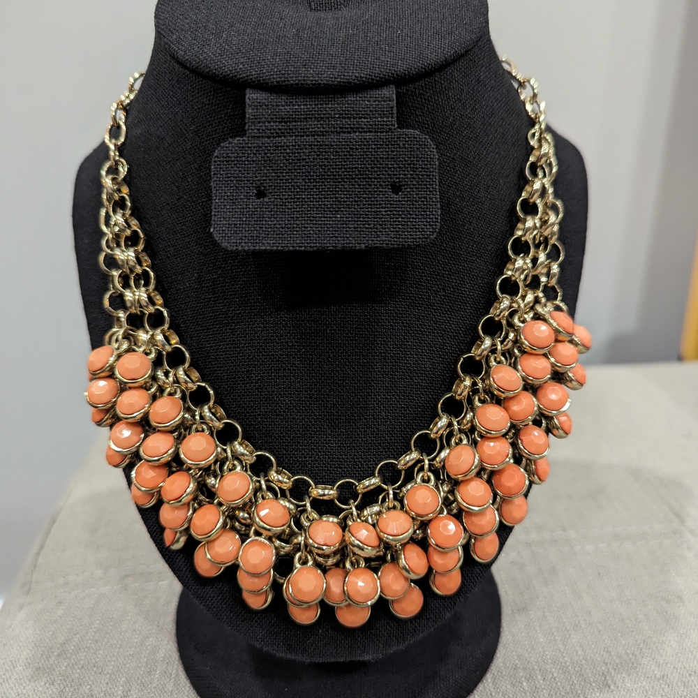 Elegant Gold and Coral Necklace